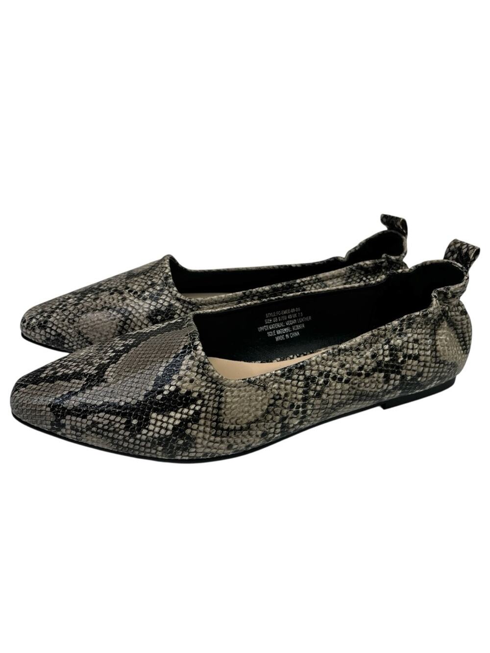 French Connection Emee Animal Print Slip On flats soft truffle - 9